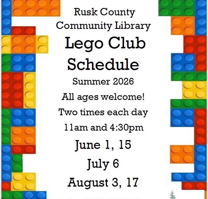 Summer 2026 Lego Club Schedule