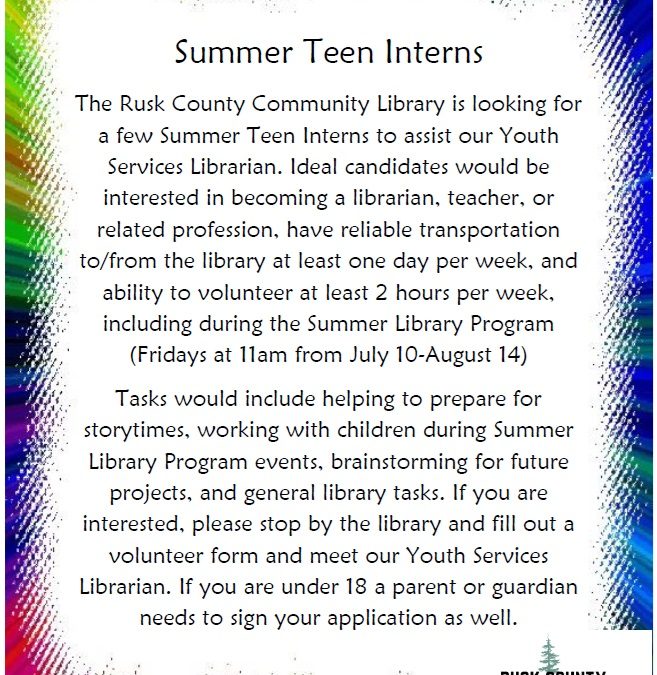 Summer Teen Interns
